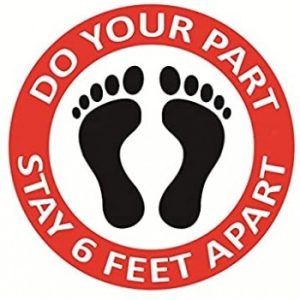 Social Distancing Stickers 12 inches