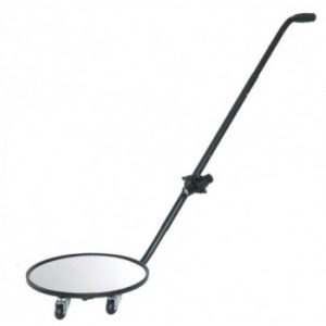 Under Vehicle Inspection Security Mirror with Wheels and LED Light 12 Inch