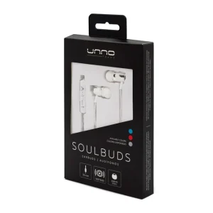 Unno Tekno SoulBuds 3.5mm W/ Mic Silver HS7009SV