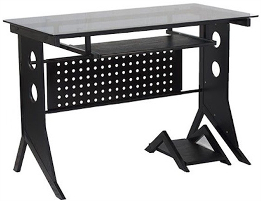 Xtech Desk Black w/Tempered Glass Top CT-1211